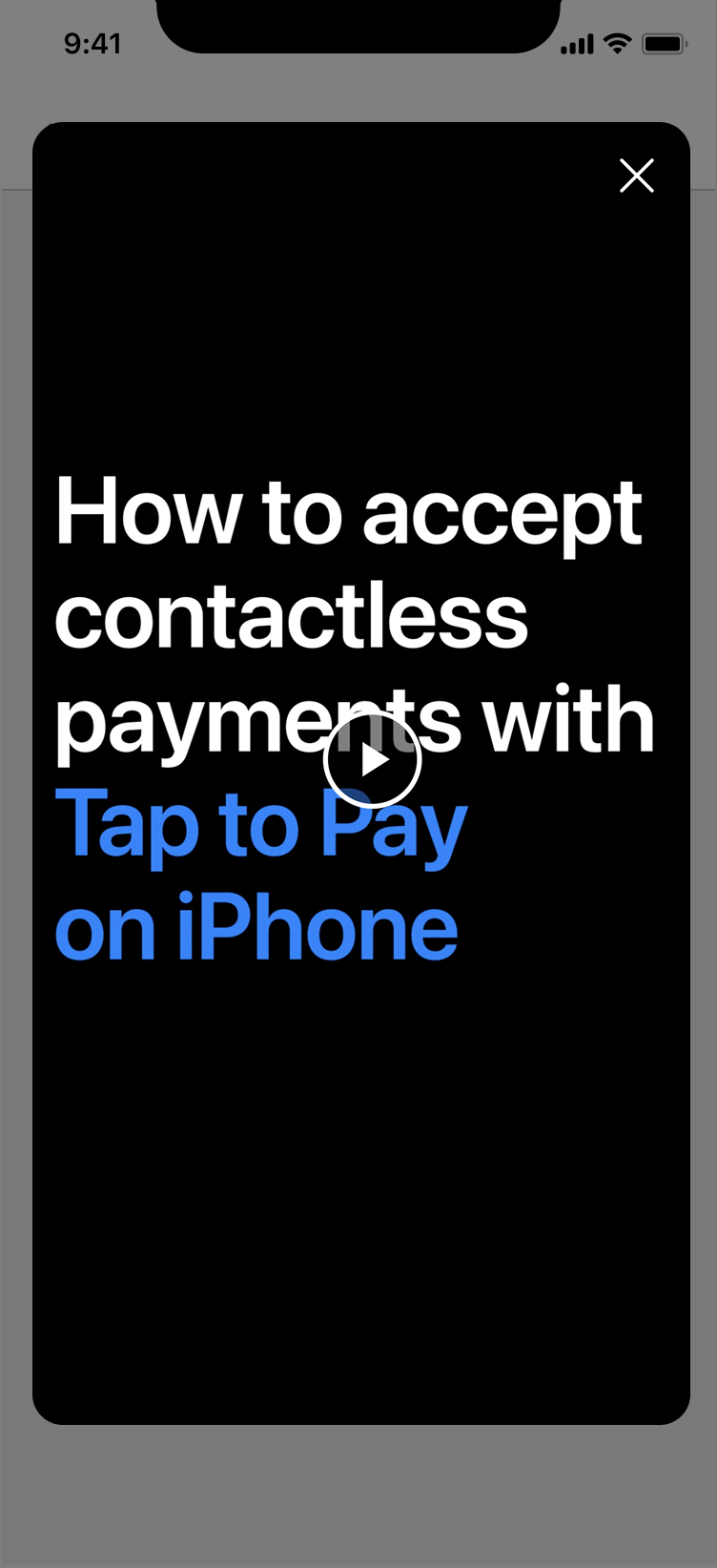 Apple's official How to accept contactless payments with Tap to Pay on iPhone video
